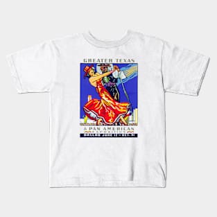 1937 Texas and Pan American Exposition Kids T-Shirt